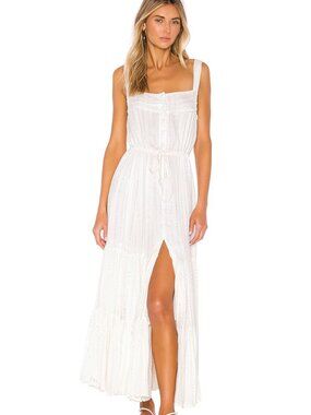 White Maxi Sequin Sundress